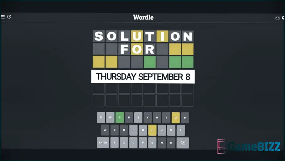 Wordle Antwort und Hinweise - 8. September 2022, Lösung #446
