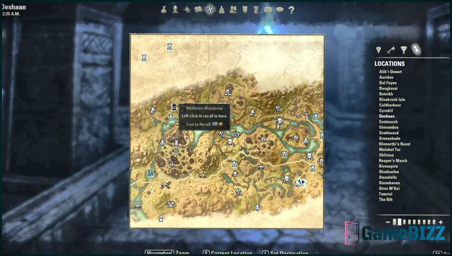 Elder Scrolls Online Firesong hat so viele Wegschreine, dass man die Karte nicht mehr öffnen kann