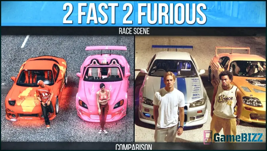 GTA-Spieler stellt das erste Straßenrennen von The Fast And The Furious nach