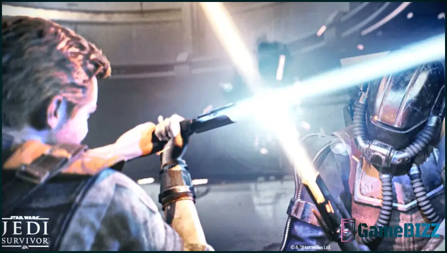 Dead Space Spieler macht ein Lichtschwert mit der Line Gun auf einer Flasche