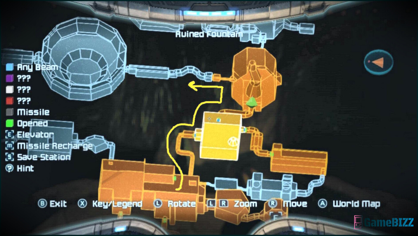 Metroid Prime Remastered: Energietank-Lageplan