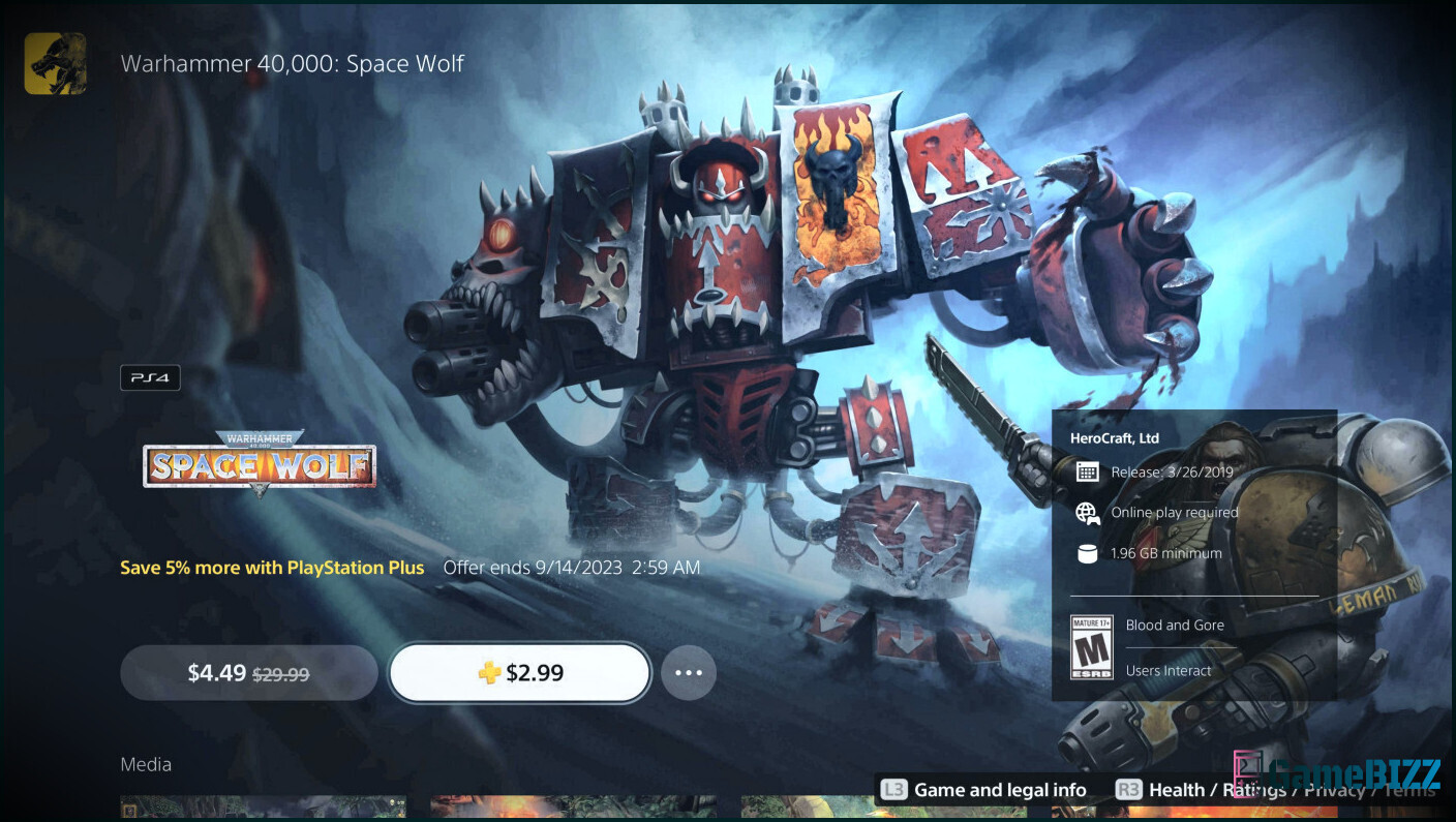 Turn-based Tactical Deckbuilder Warhammer 40.000: Space Wolf ist ein Dollar, bis es aus der Liste genommen wird