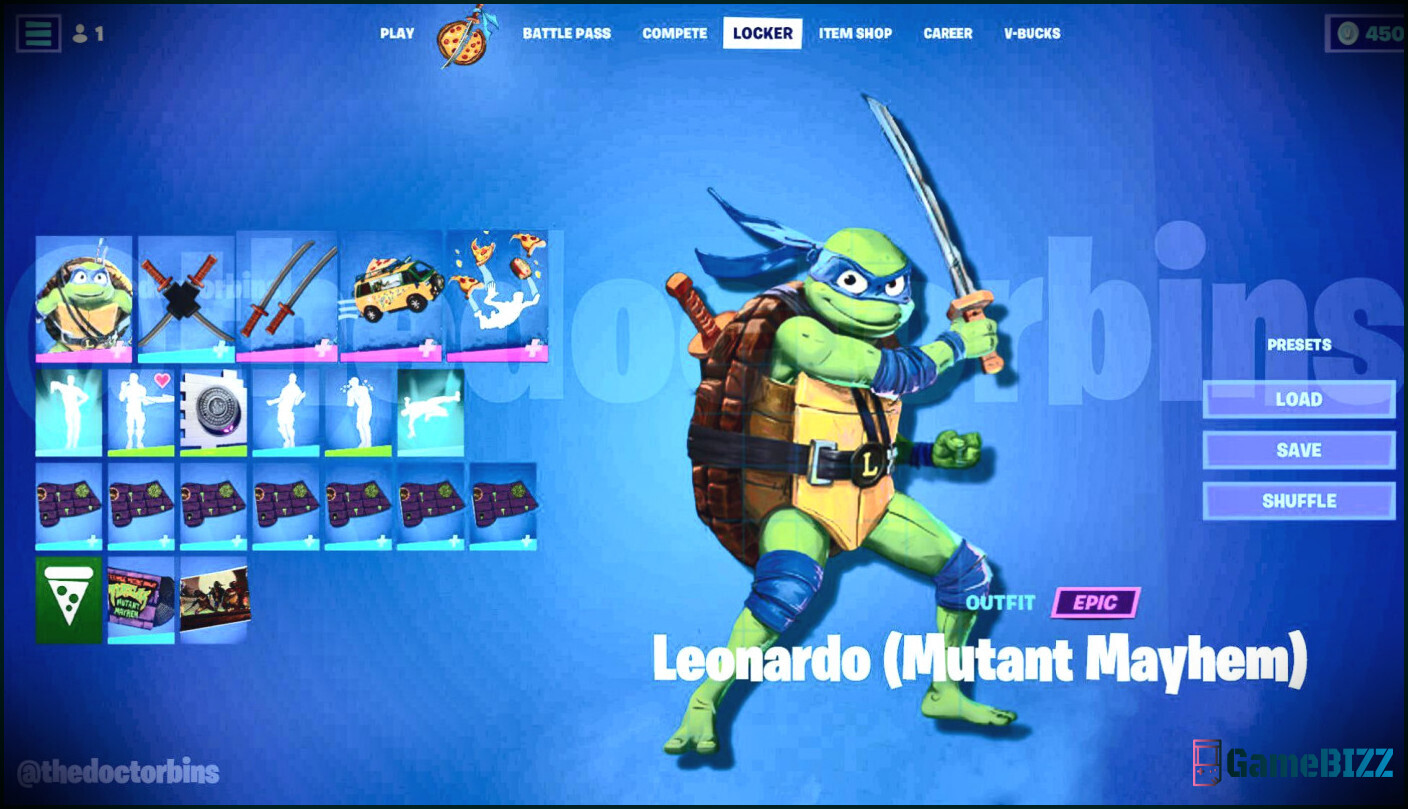 Erster Blick auf Fortnite's Teenage Mutant Ninja Turtles Crossover ist da