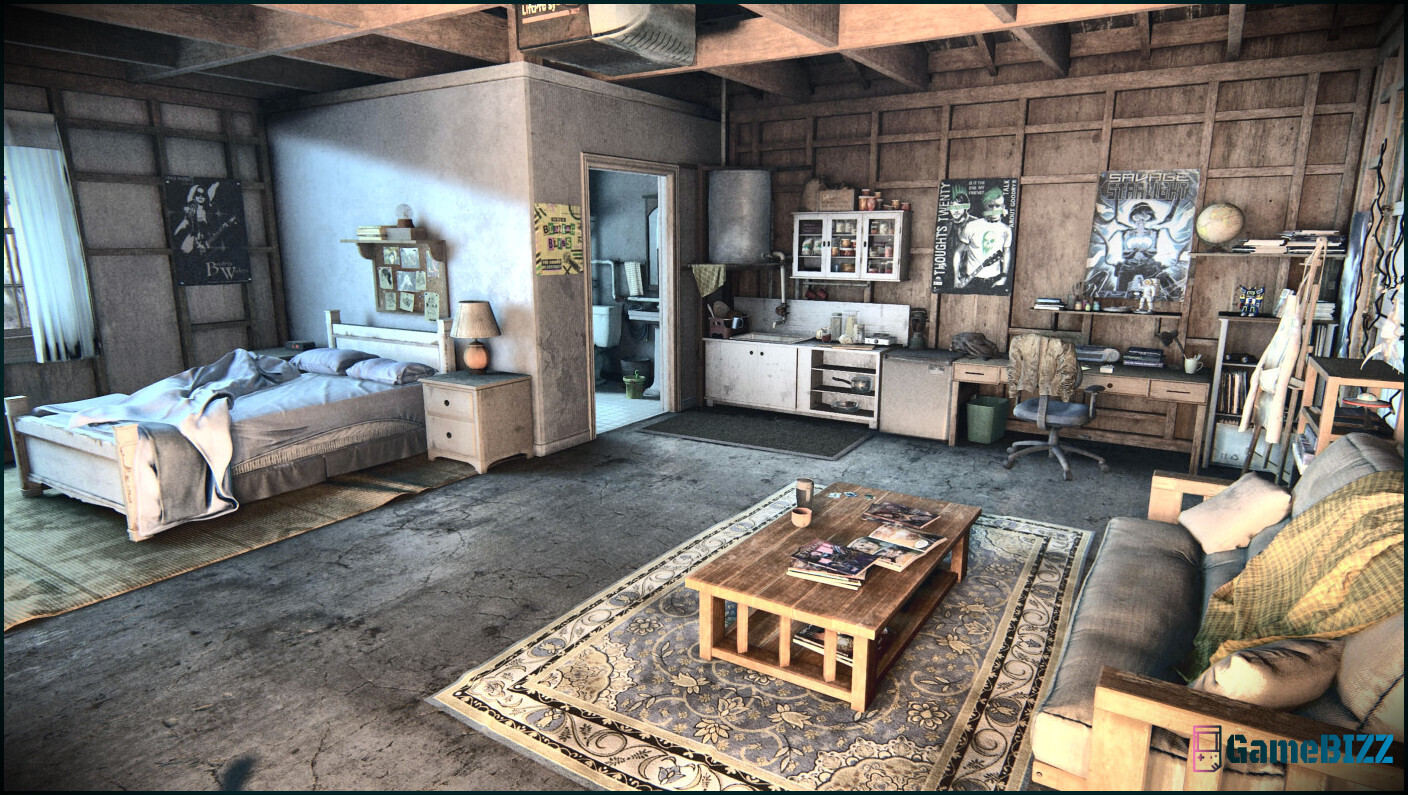 The Last Of Us Part 2 Spieler füllt Ellies Bauernhaus mit Clickern
