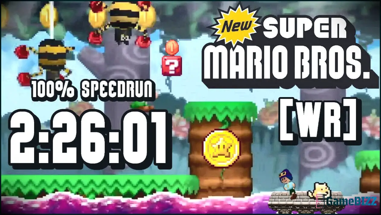 Speedrunner spielt New Super Mario Bros mit seinen Füßen, während er dessen OST abspielt